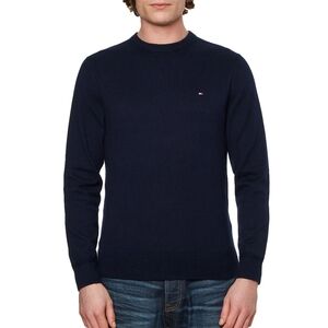 Tommy Hilfiger Men’s Blue Crewneck Pima Cotton/Cashmere Sweater Size L